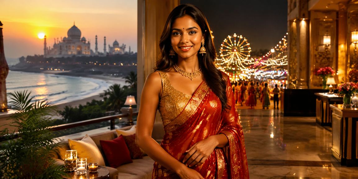 Festive Diwali gambling scene with online payments in India