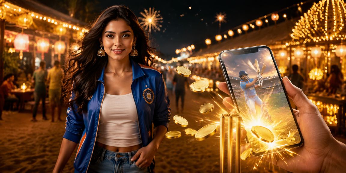 Excited fans watching IPL cricket betting action in India